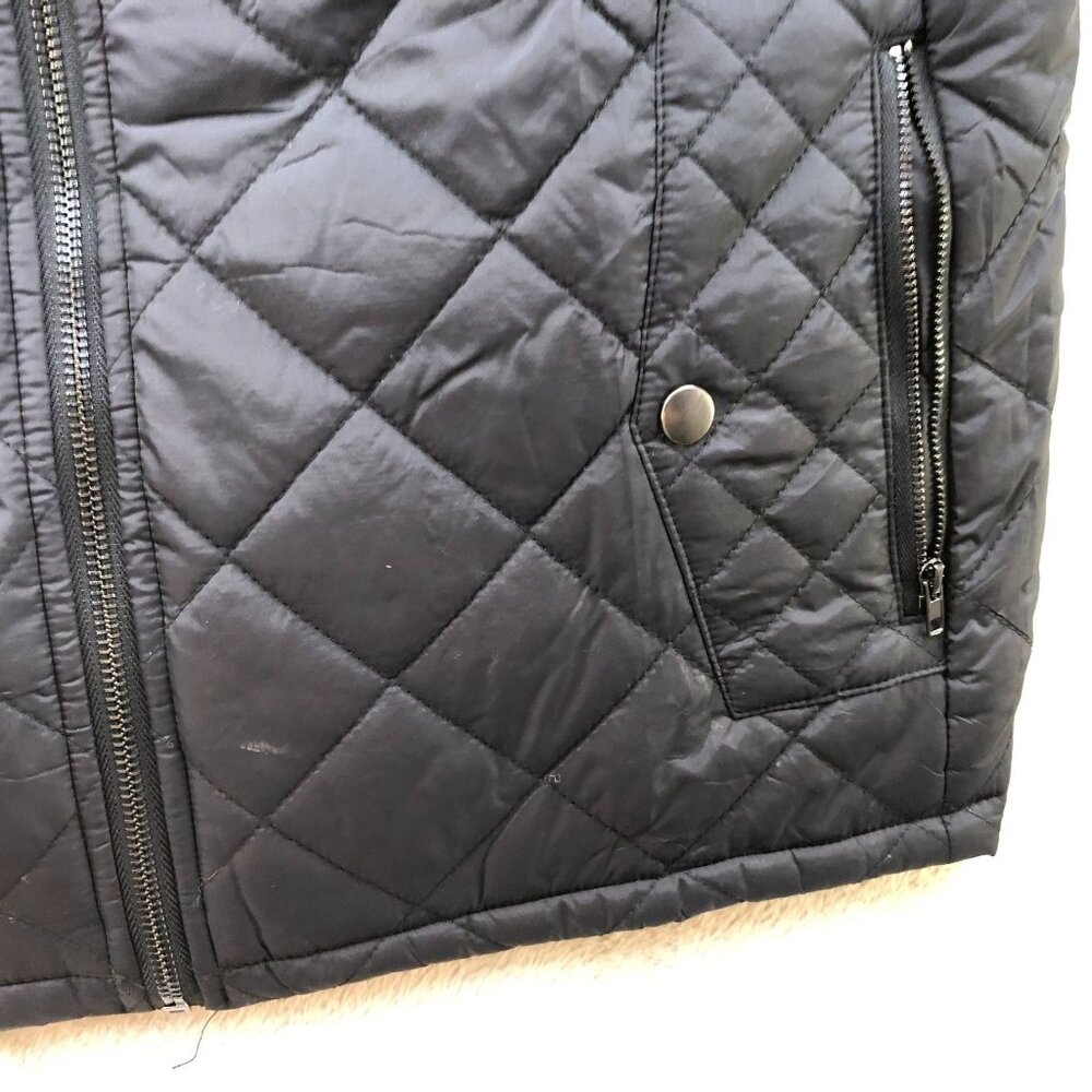 Fuinloth Women's Quilted Vest Size XL Full Zip Gilet Padded Stand Collar Black - Picture 9 of 12